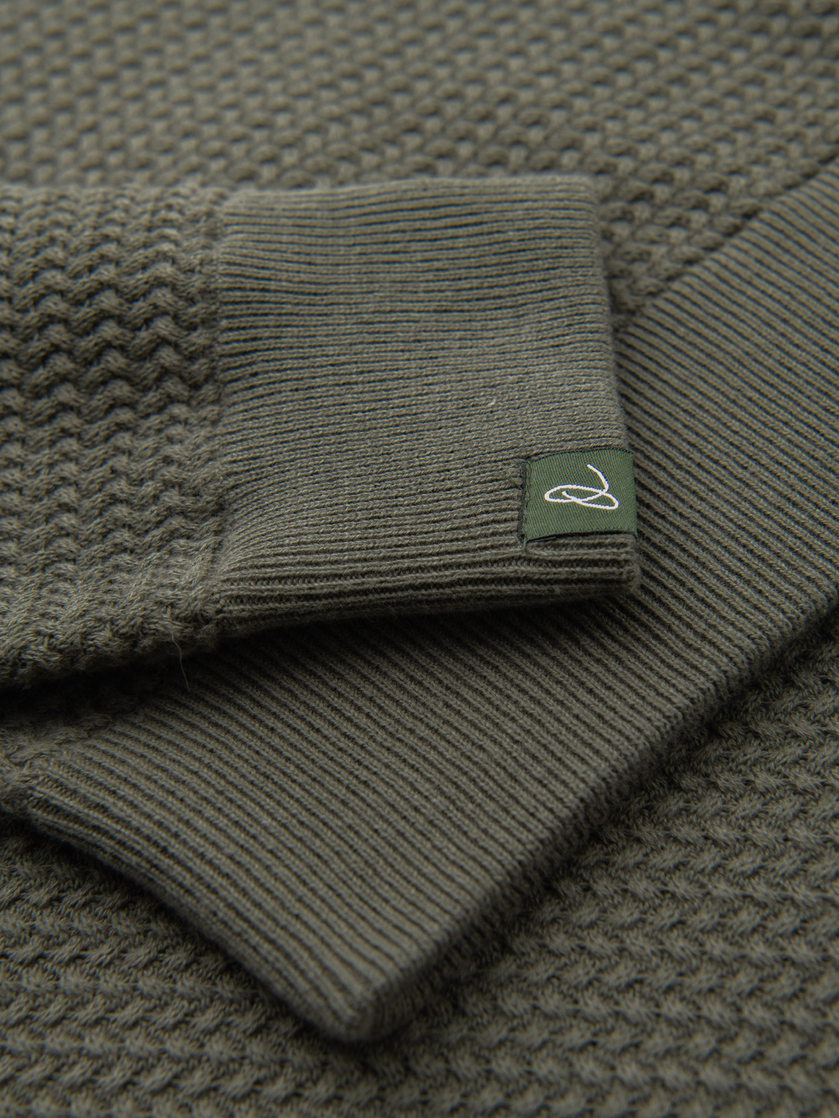 Meeste kampsun Ombre Clothing tekstuursest puuvillatrikotaažist - Image 6
