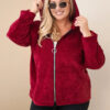 Naiste sametine lukuga kapuutsiga pusa Kesi Plus Size - Thumbnail Image 68