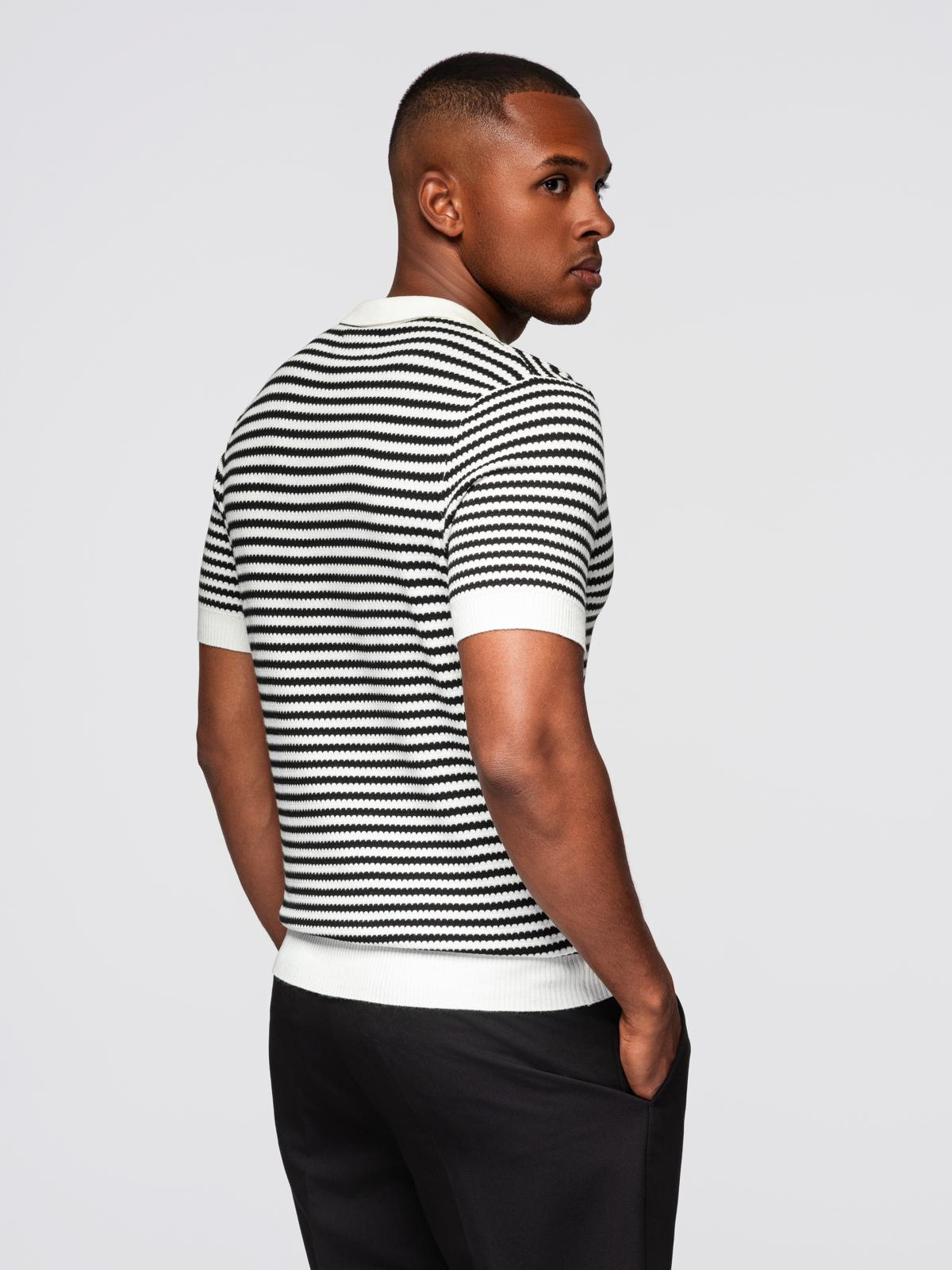 Ombre Clothing meeste kootud triibuline polosärk - Image 7