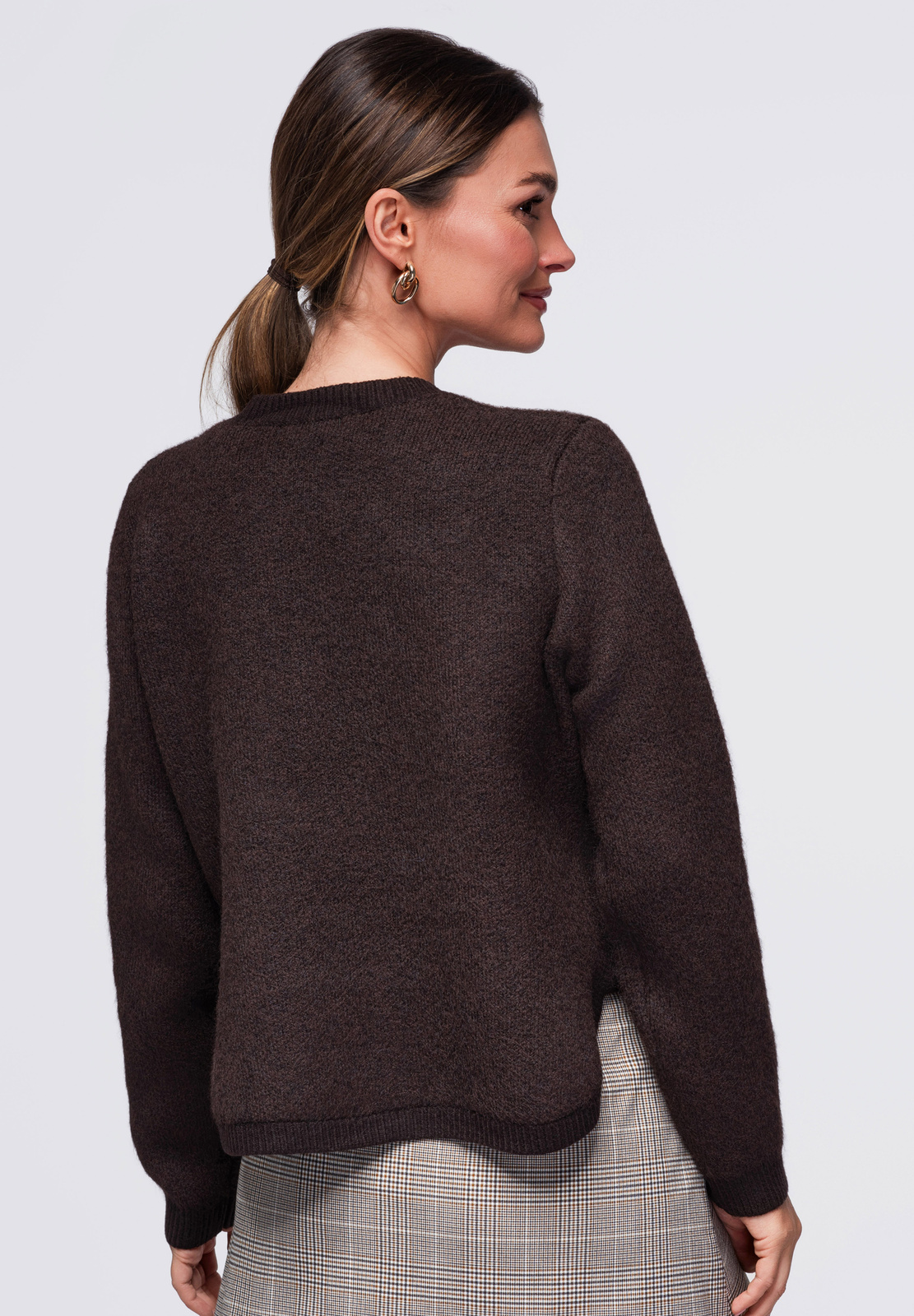 Ombre Clothing naiste nööpkinnisega kootud kampsun - Image 9