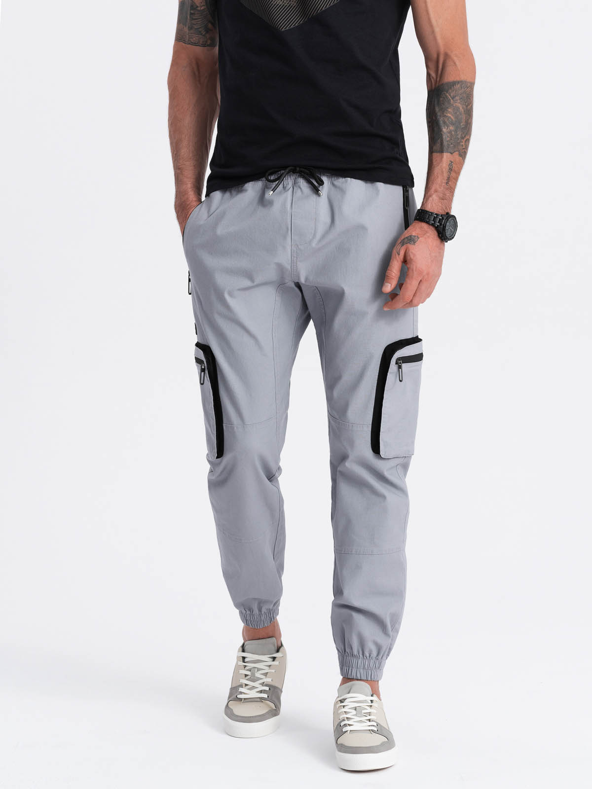 Meeste cargo-stiilis dressipüksid Ombre Clothing - Image 86