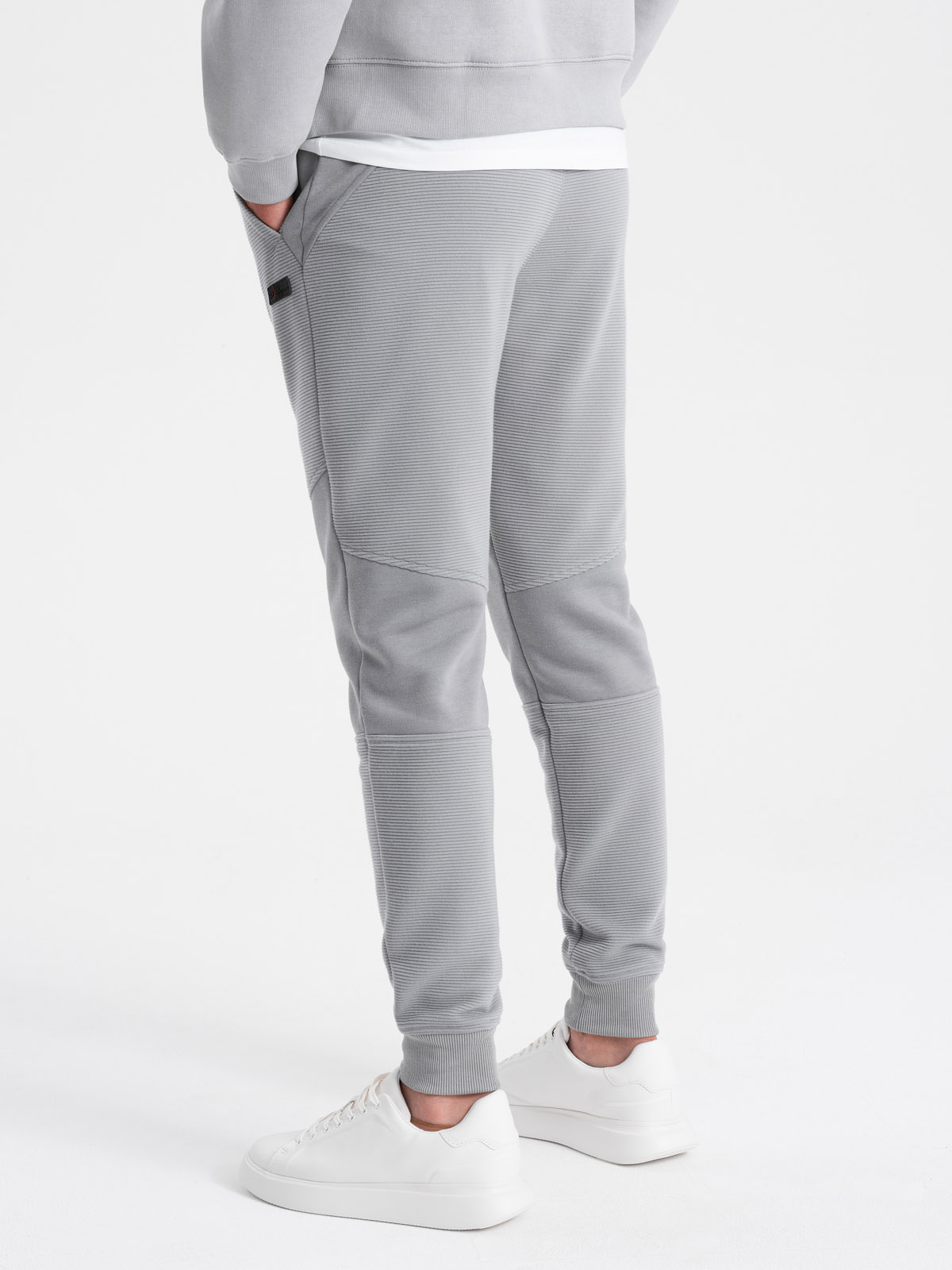 Ombre Clothing meeste dressipüksid ottomani kangast vahetükkidega - Image 29