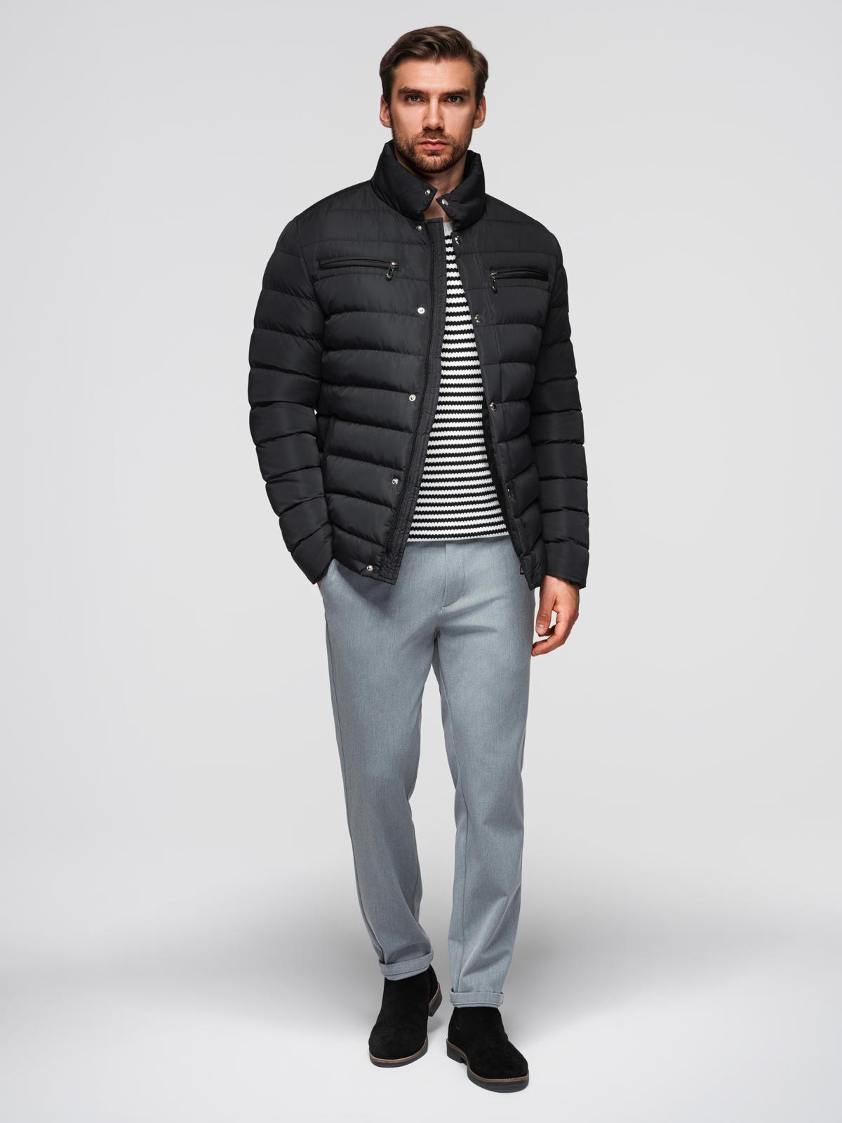 Ombre Clothing meeste tepitud jope püstkrae ja rinnataskutega - Image 5