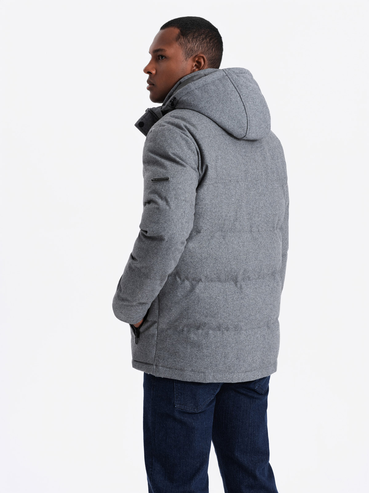 Meeste tepitud kapuutsiga jope Ombre Clothing - Image 32
