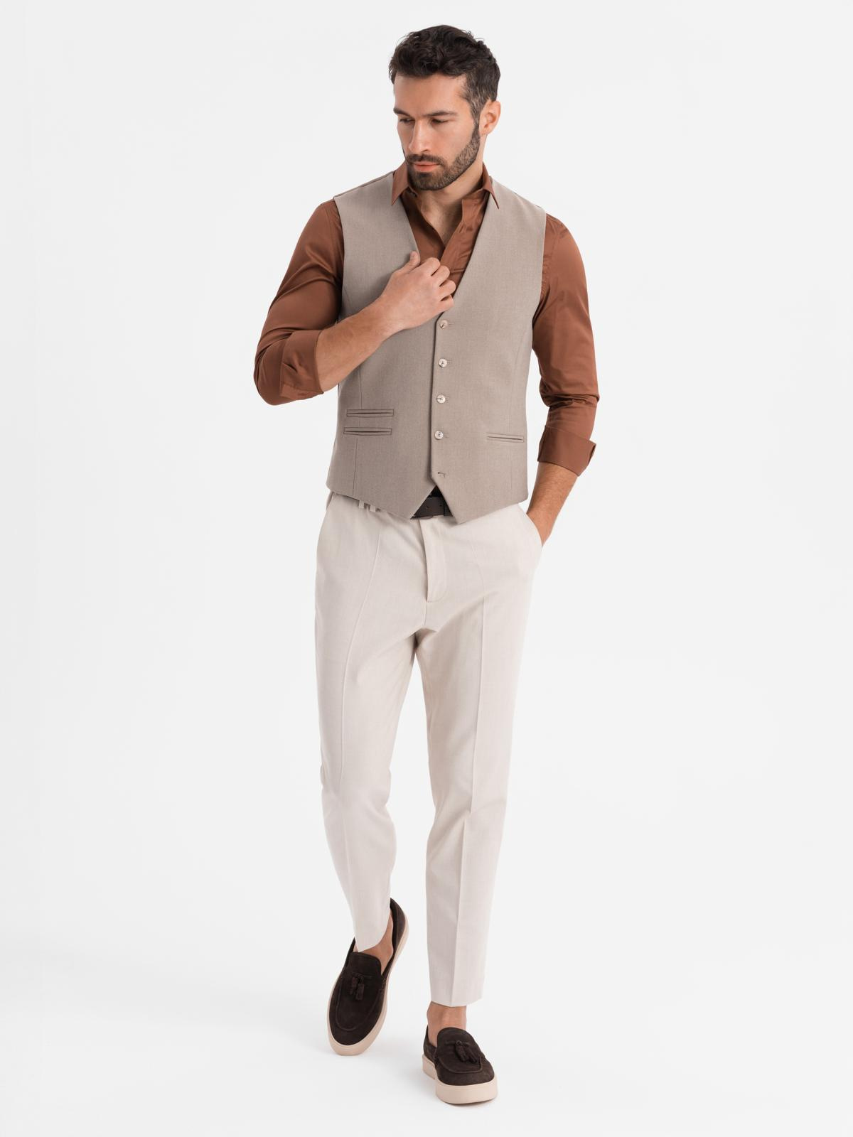 Meeste ülikonnavest nööpidega Ombre Clothing - Image 3