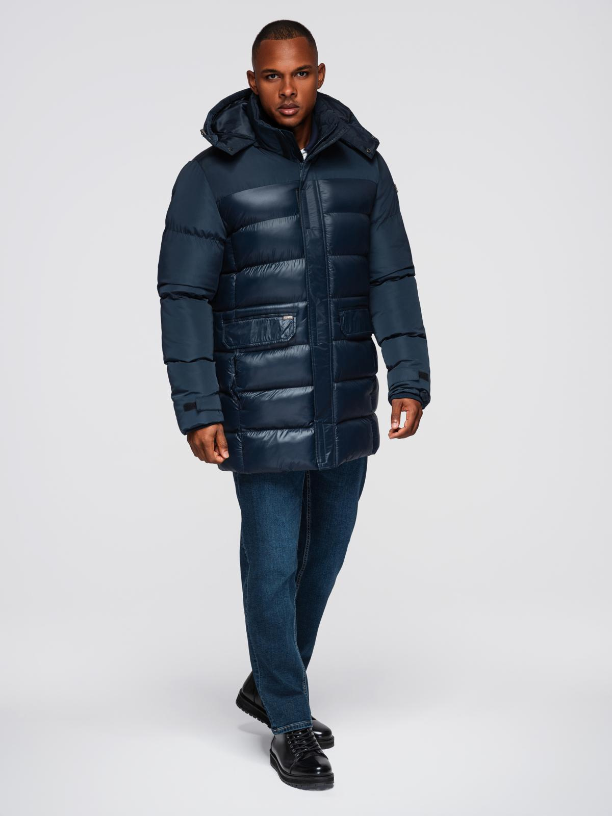 Ombre Clothing meeste tepitud talvejope kapuutsiga - Image 18
