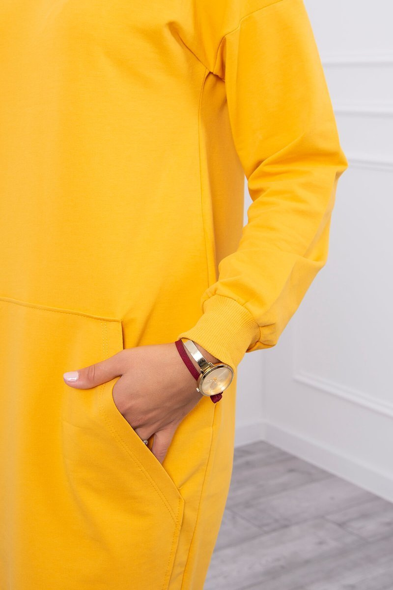 Kapuutsi ja kängurutaskuga naiste dresskleit Kesi - Image 4