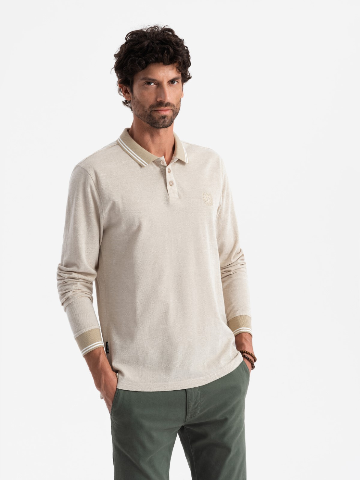 Ombre Clothing pikkade varrukatega polosärk - Image 15