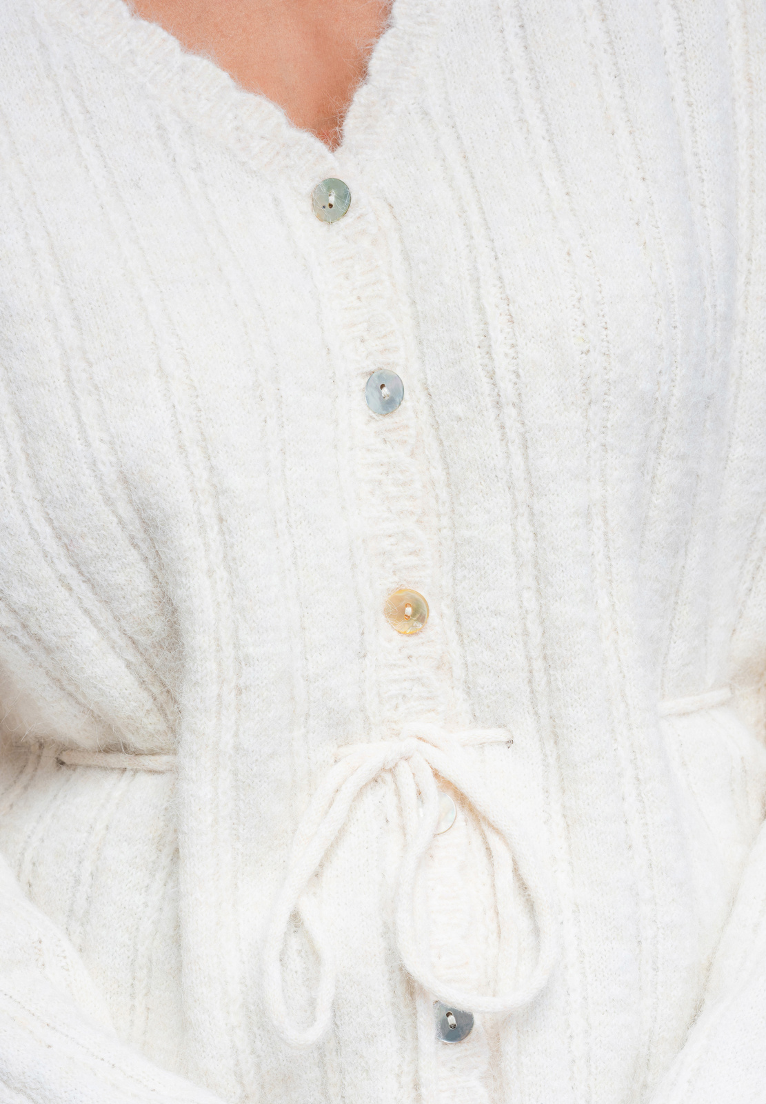 Ombre Clothing naiste nööpidega kootud kampsun seotava vööga - Image 4