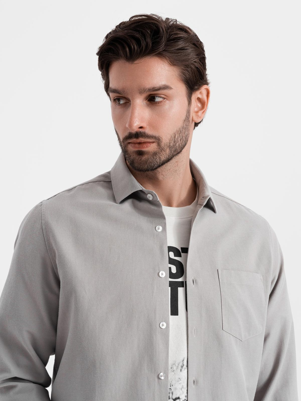 Meeste rinnataskuga triiksärk Ombre Clothing Regular Fit - Image 2