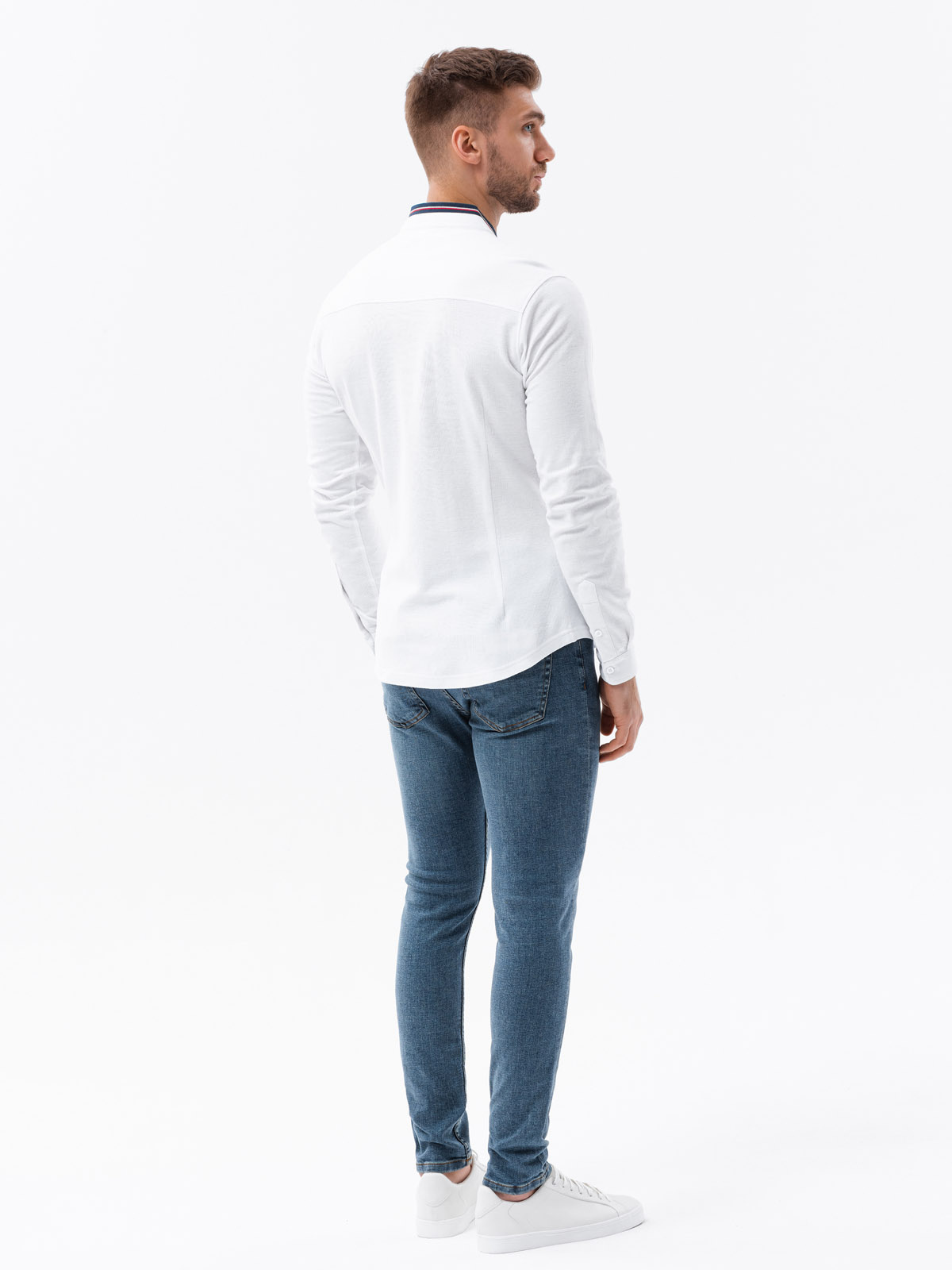 Meeste pikkade varrukatega särk püstkraega Ombre Clothing - Image 9