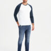 Meeste pikkade raglaanvarrukatega T-särk Ombre Clothing - Thumbnail Image 7