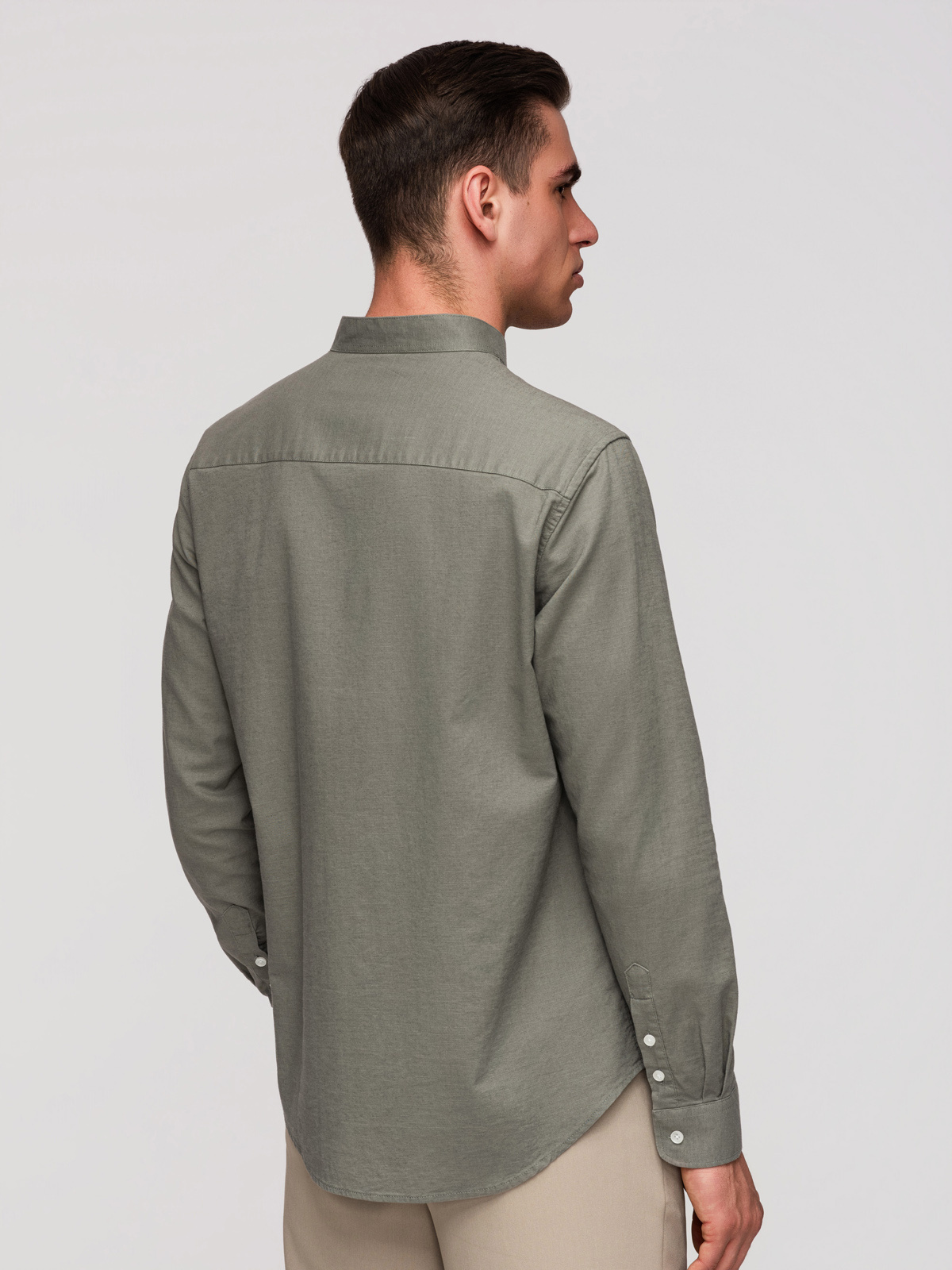 Meeste linane püstkraega triiksärk Ombre Regular Fit - Image 13
