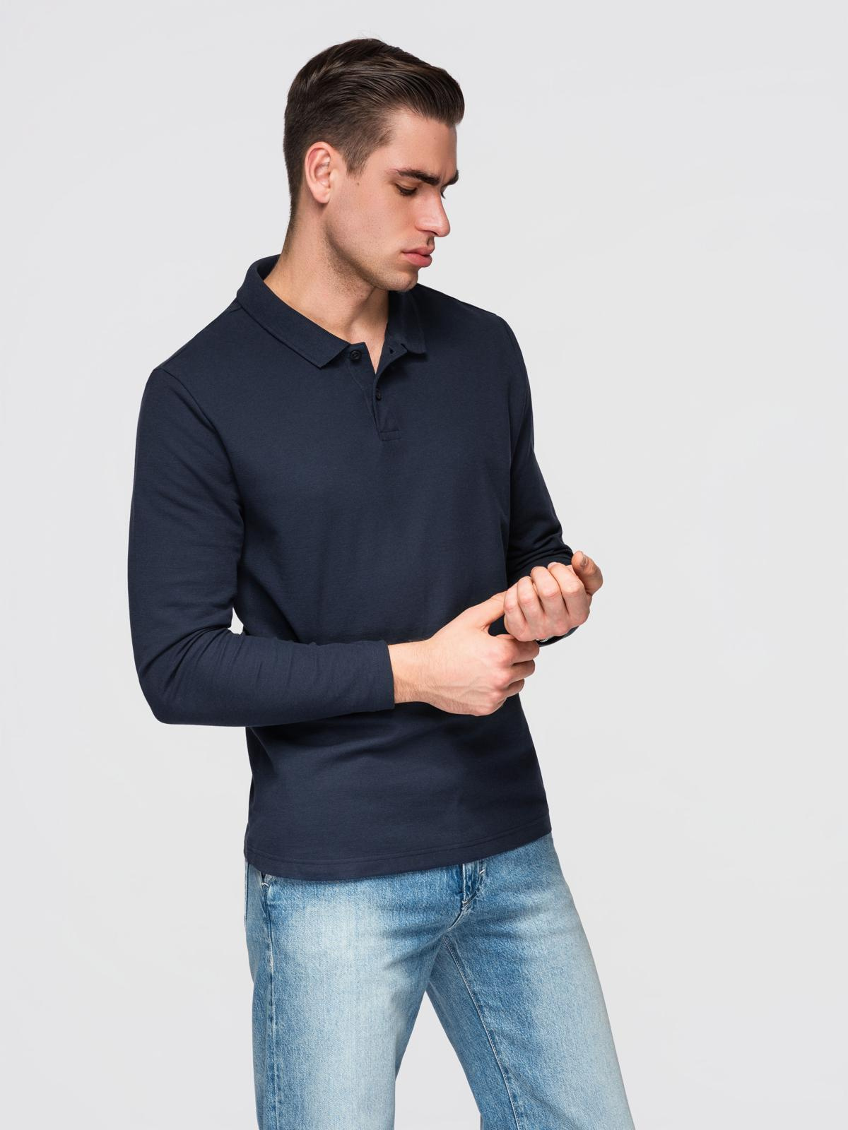 Ombre Clothing meeste pikkade varrukatega polosärk - Image 18