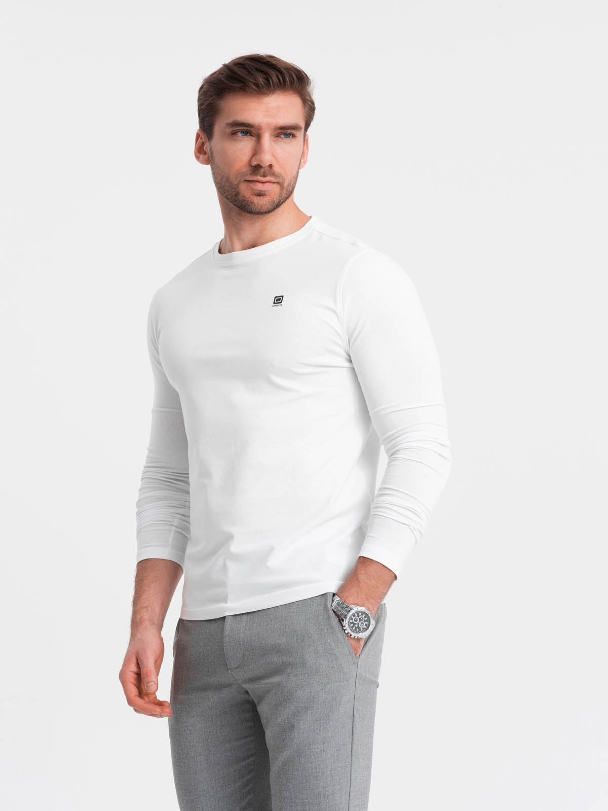 Meeste pikkade varrukatega T-särk Ombre Clothing - Image 3