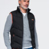 Meeste tepitud vest püstkrae ja tõmblukuga taskutega Ombre Clothing - Thumbnail Image 14
