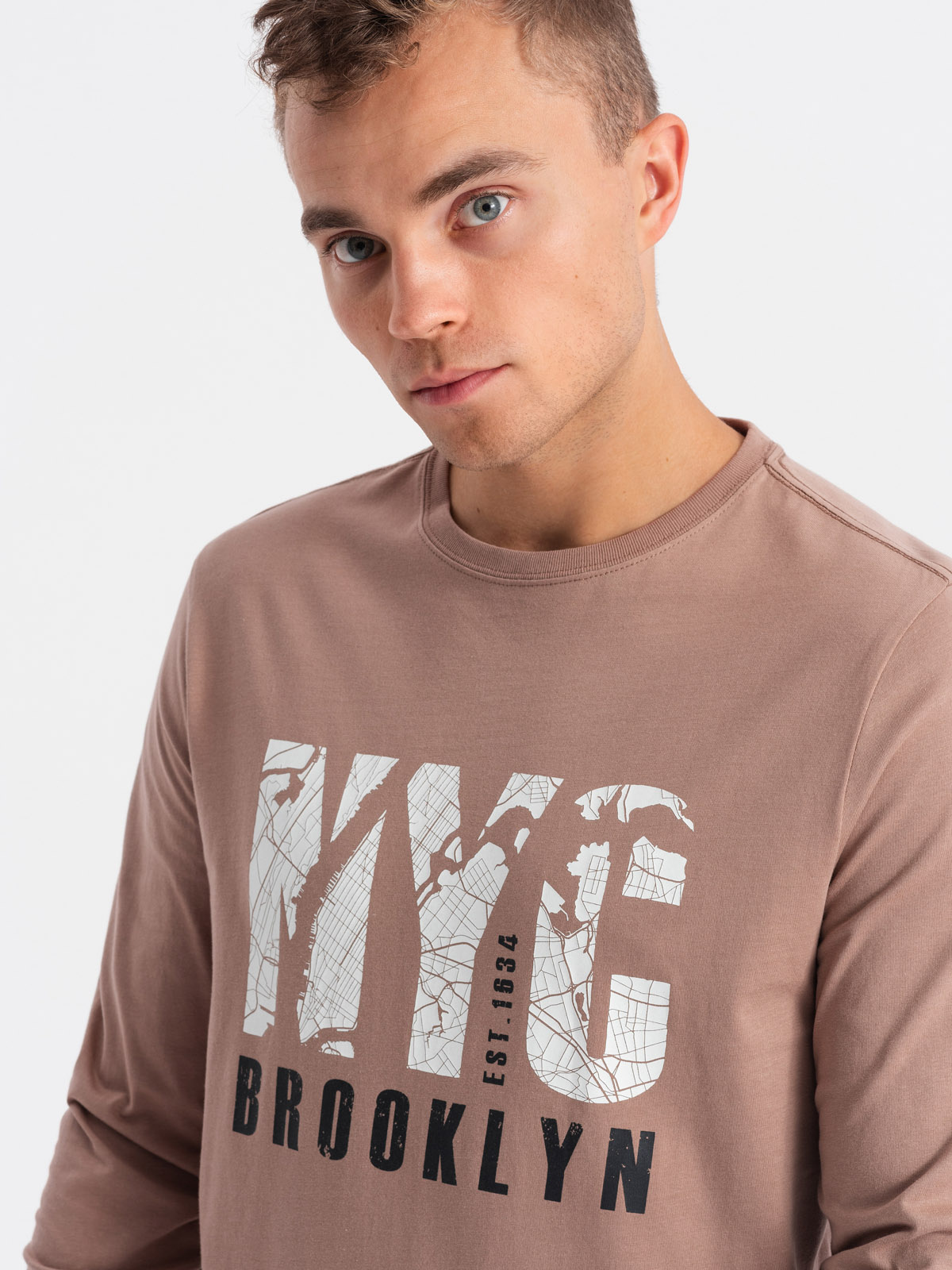 Ombre Clothing meeste pikkade varrukatega särk trükipildiga - Image 2