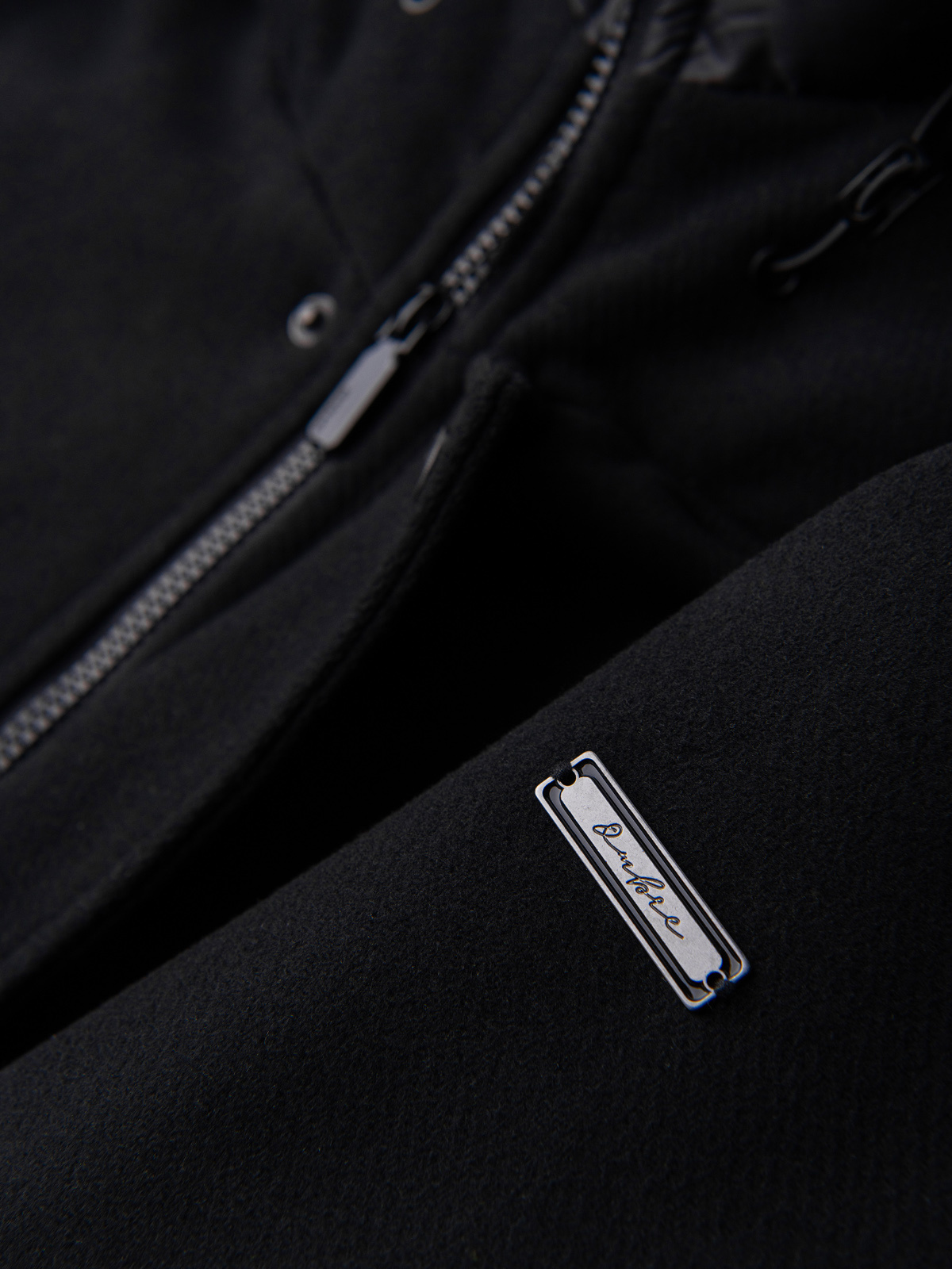 Meeste kapuutsiga villasegust mantel Ombre Clothing - Image 9