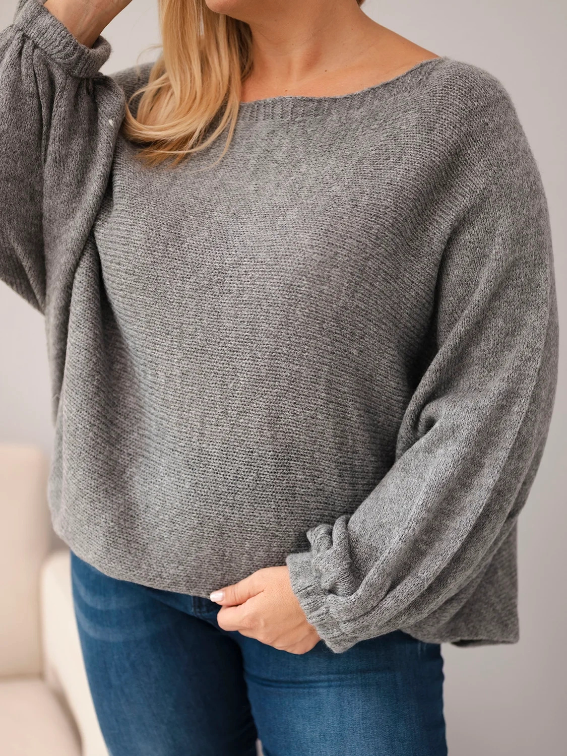 Naiste avara lõikega kampsun villaseguga Kesi Plus Size - Image 45