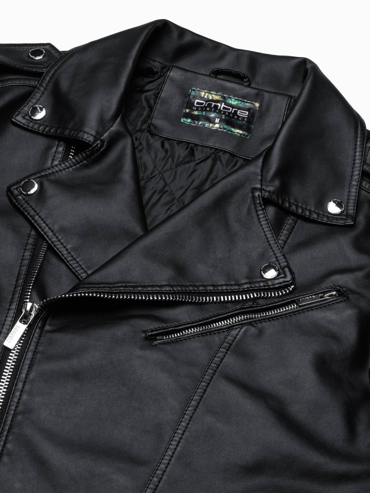 Meeste biker-stiilis jakk Ombre Clothing - Image 5