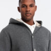 Meeste nööpidega kapuutsiga pusa Ombre Clothing - Thumbnail Image 2