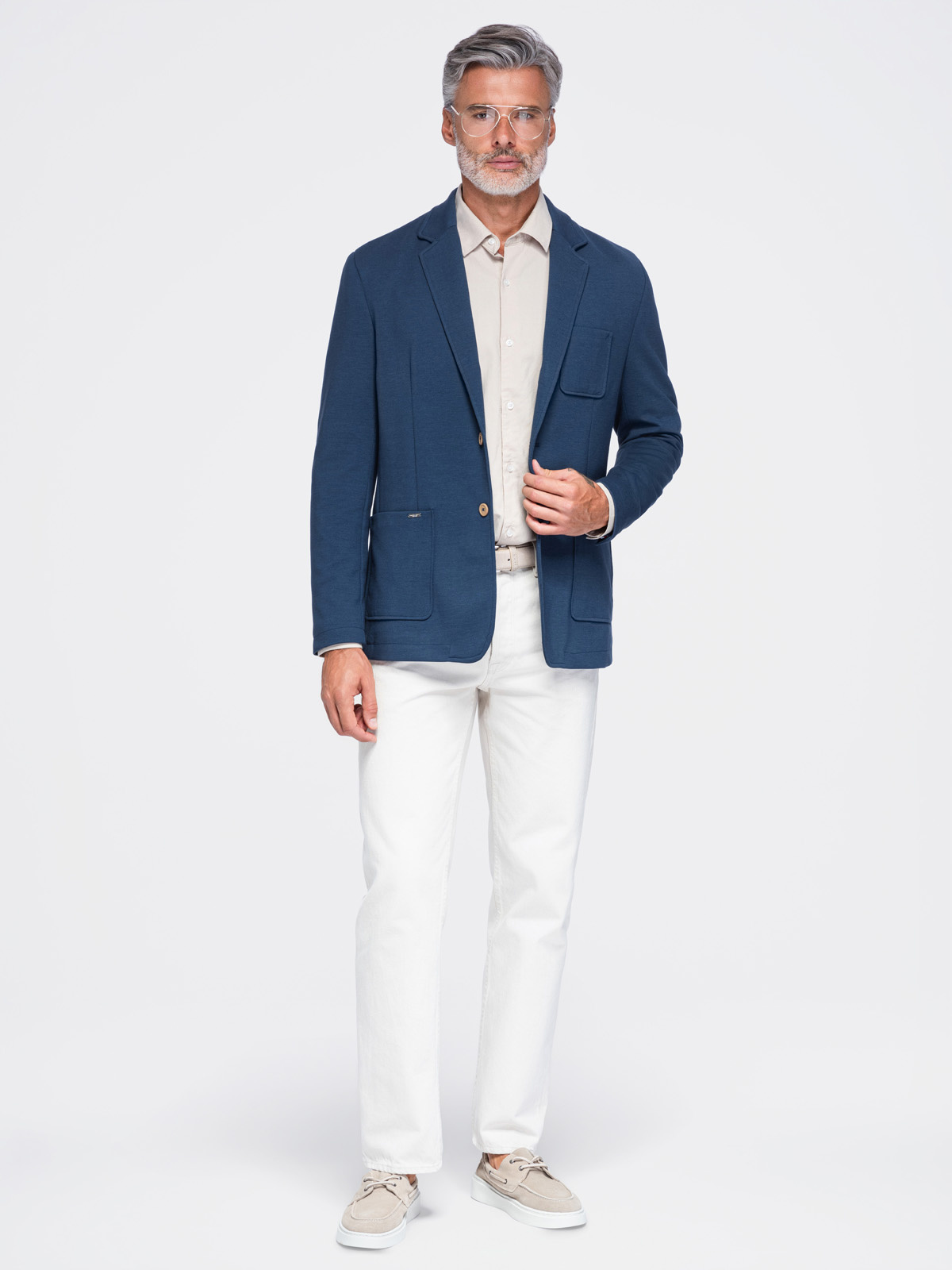 Meeste kitsa lõikega kootud bleiser Ombre Clothing - Image 49