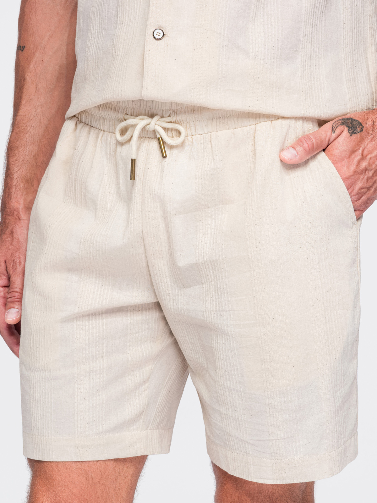 Meeste struktuursed puuvillased lühikesed püksid Ombre Clothing - Image 20