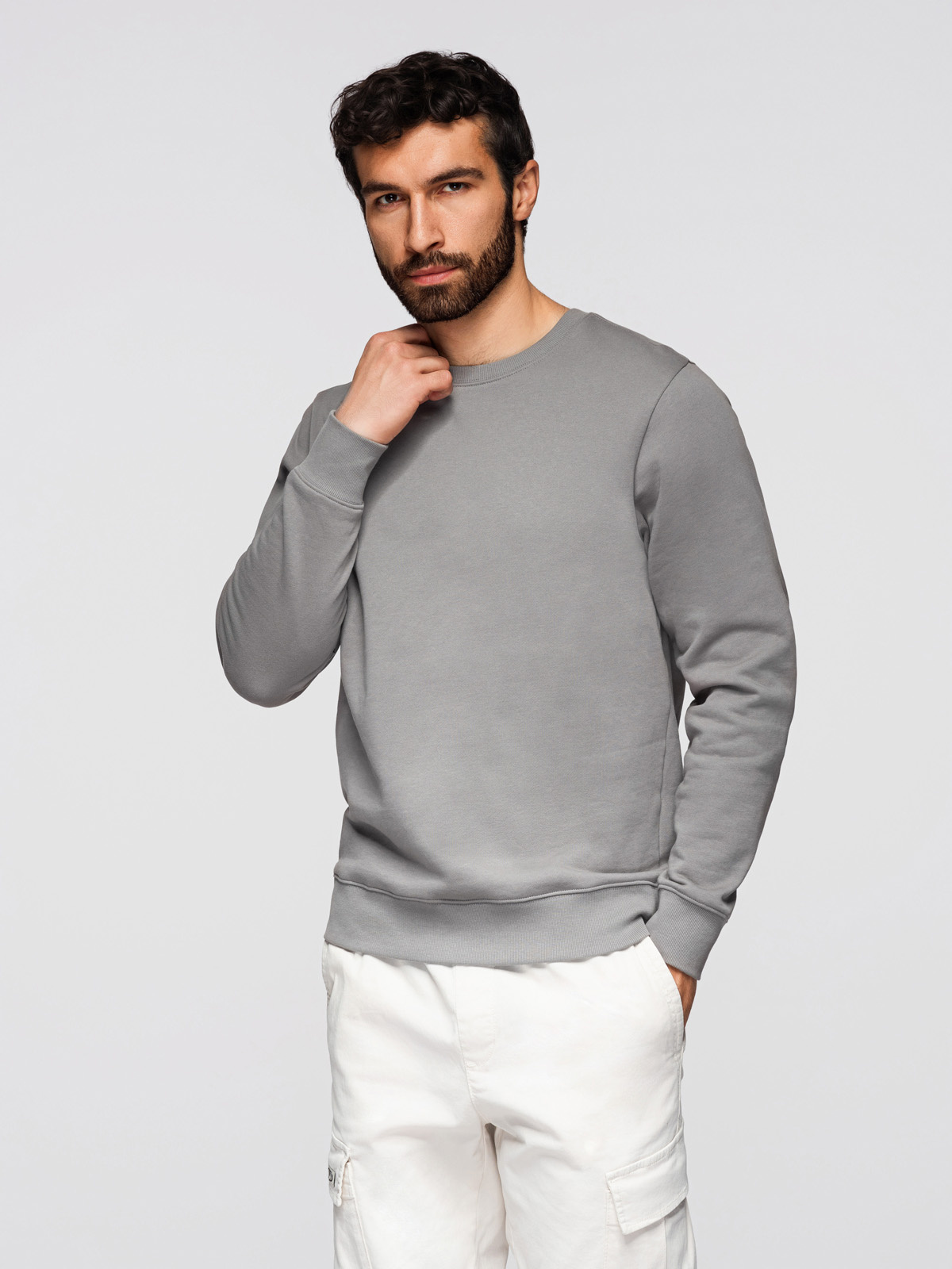 Meeste puuvillane dressipluus ümara kaelusega Ombre Clothing - Image 45