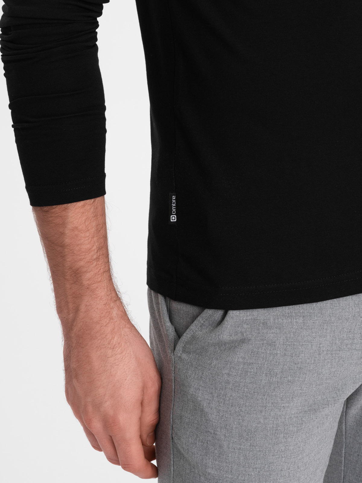 Meeste pikkade varrukatega V-kaelusega särk Ombre Clothing - Image 26