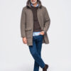 Meeste kapuutsiga villasegust mantel Ombre Clothing - Thumbnail Image 19