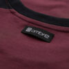 meeste puuvillane kontrastsete vahetükkidega t-särk - maroon v2 s1632 - Thumbnail Image 9