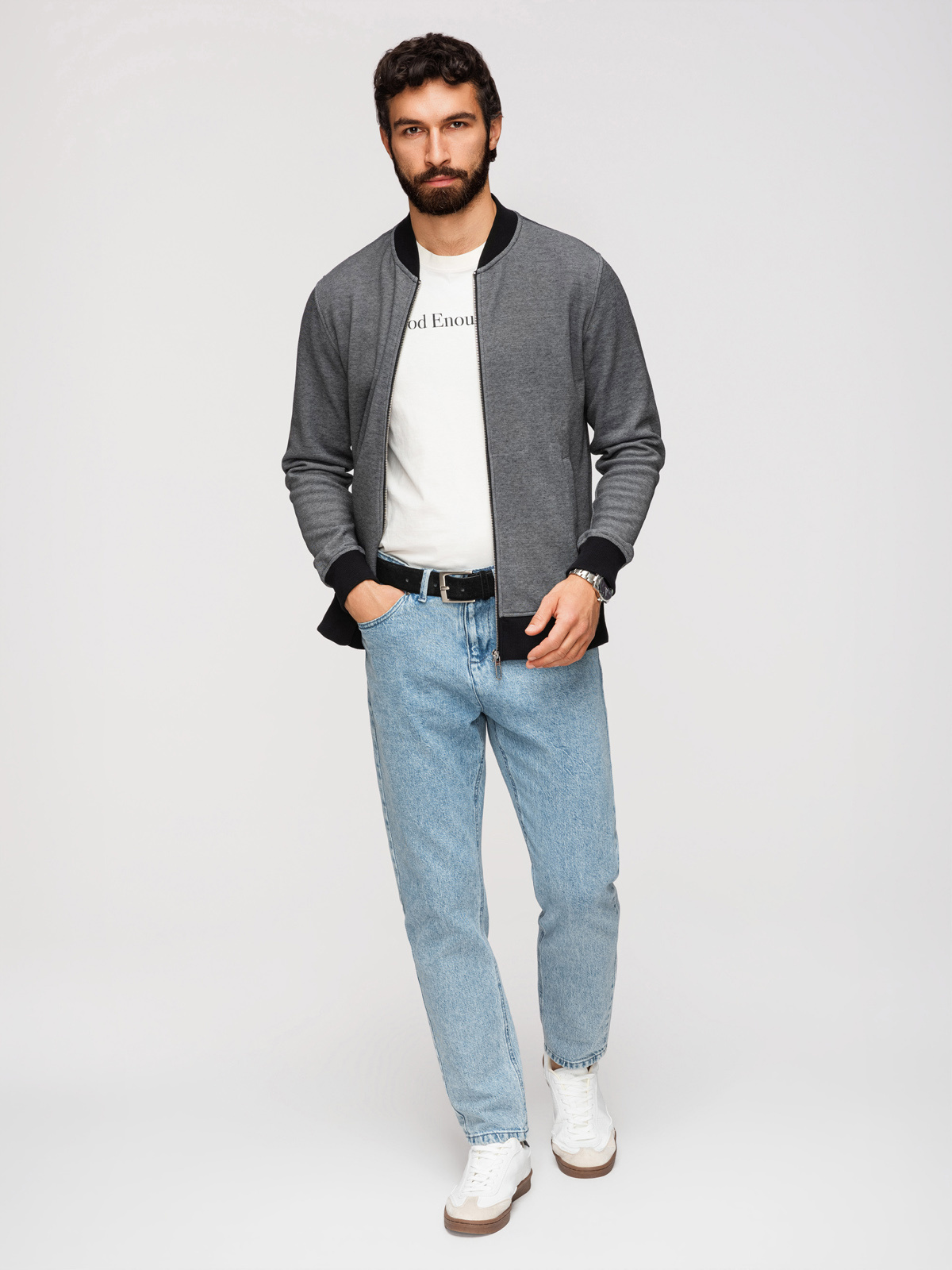 Meeste tõmblukuga dressipluus Ombre Clothing - Image 2