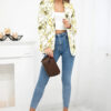 Naiste mustriline puuvillane bleiser - Thumbnail Image 2