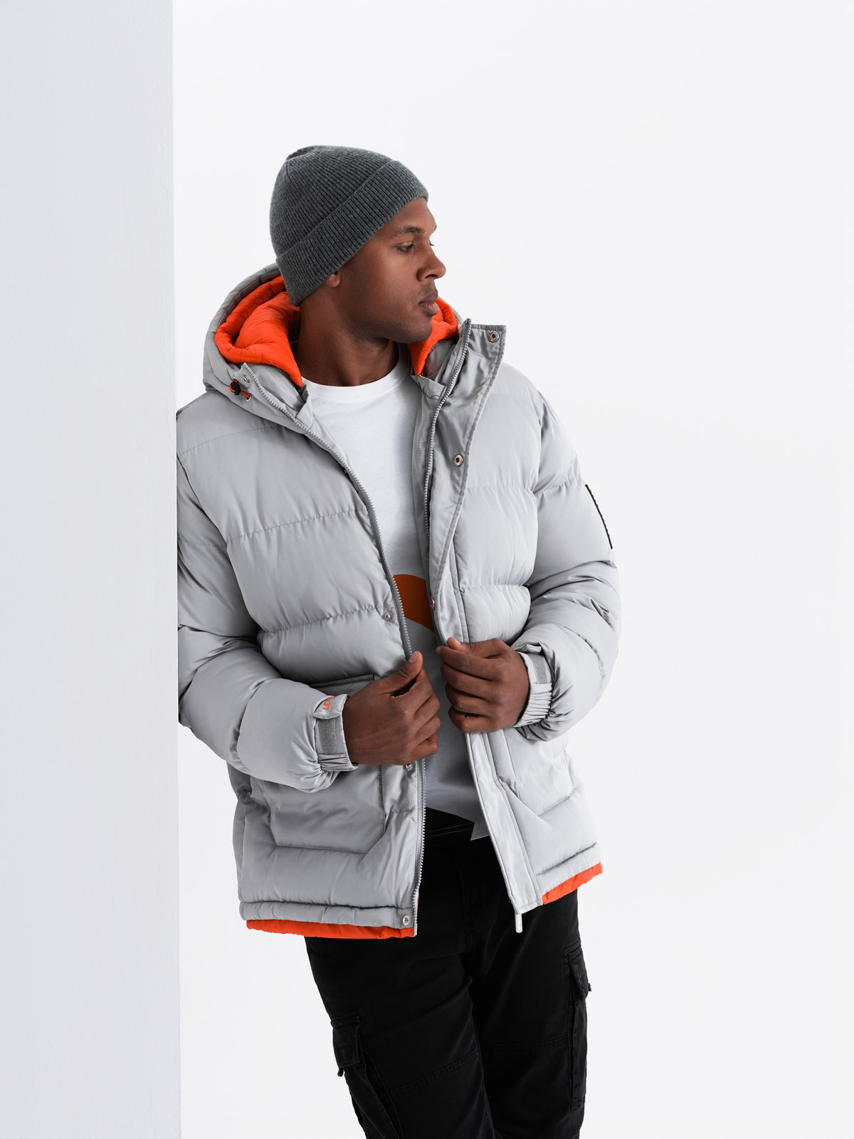 Ombre Clothing meeste tepitud kapuutsiga jope - Image 14