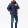 Ombre Clothing meeste tepitud talvejope kapuutsiga - Thumbnail Image 4