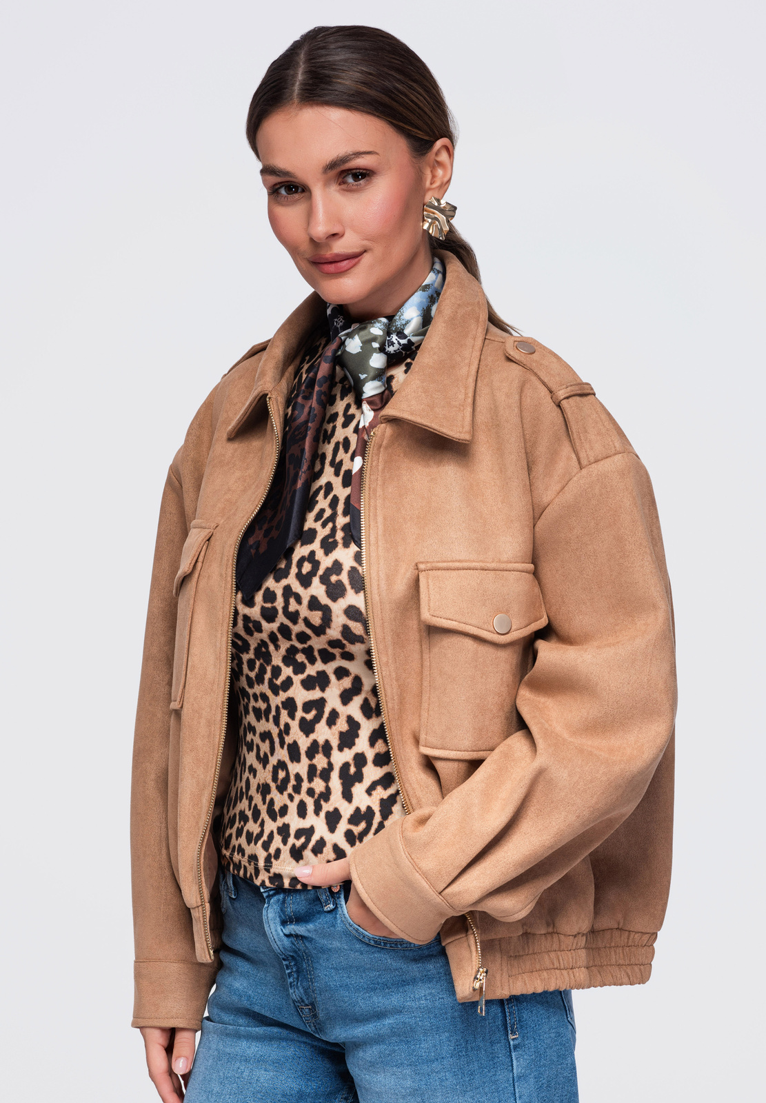 Naiste lühike vaba lõikega jakk Ombre Clothing - Image 6