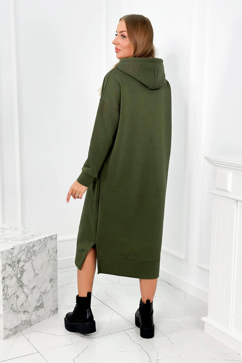 Pikk kapuutsi ja kängurutaskuga dresskleit - Image 20
