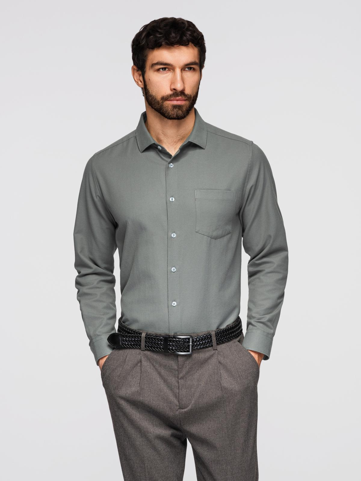 Ombre Clothing meeste pikkade varrukatega triiksärk rinnataskuga - Image 21