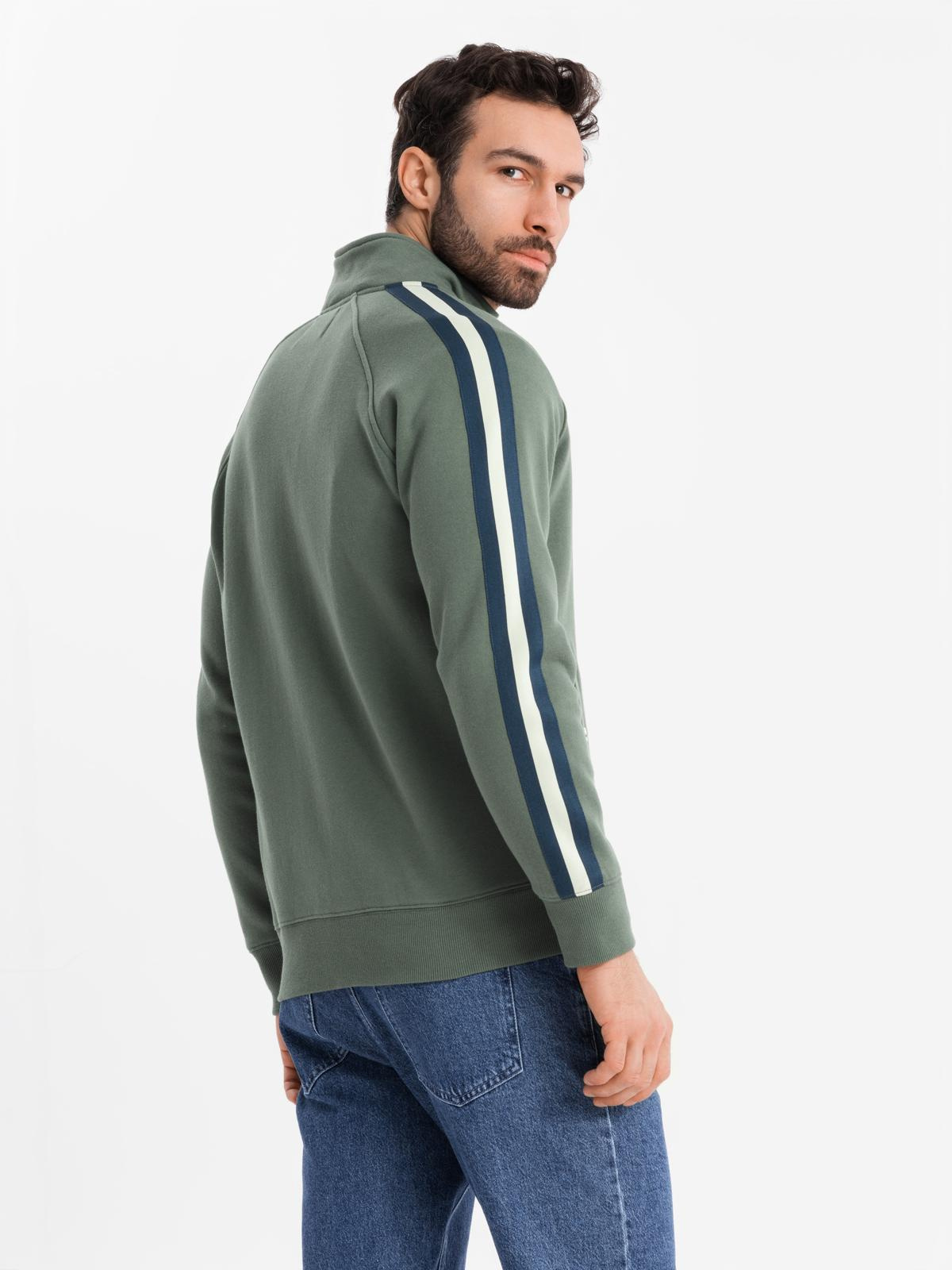 Ombre Clothing meeste lukuga pusa püstkrae ja triipudega - Image 15