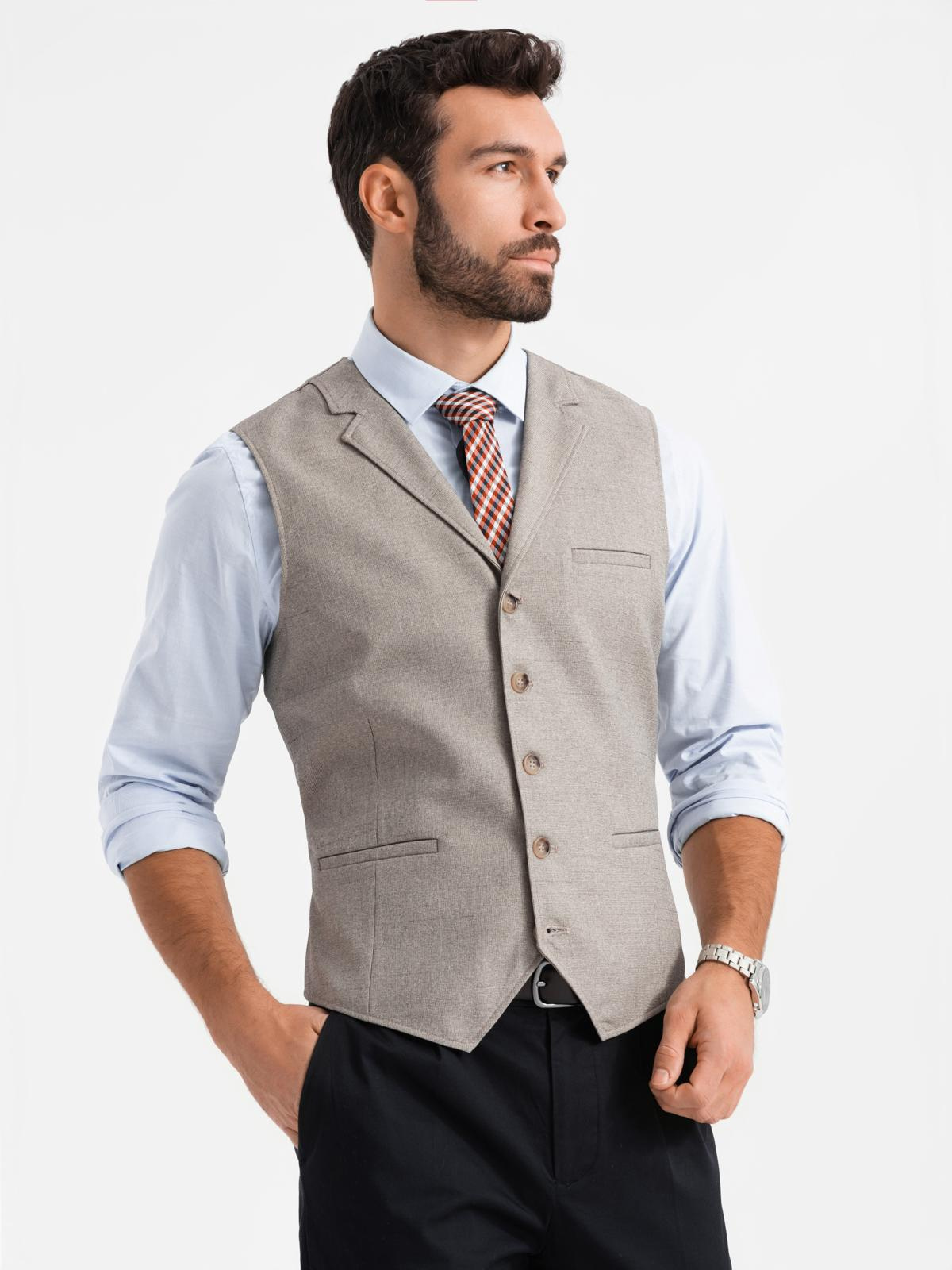 Ombre Clothing meeste reväärkraega ülikonnavest - Image 6