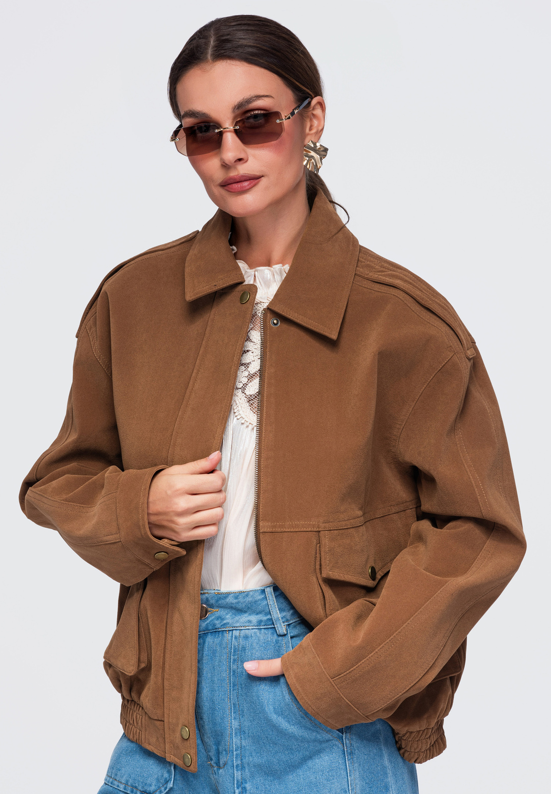 Lühike vaba lõikega naiste jakk Ombre Clothing - Image 1