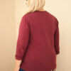 Naiste plus-size puuvillane pikkade varrukatega pusa pitsdetailiga - Thumbnail Image 16