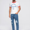 Meeste teksapüksid Ombre Clothing rebitud detailidega - Thumbnail Image 12