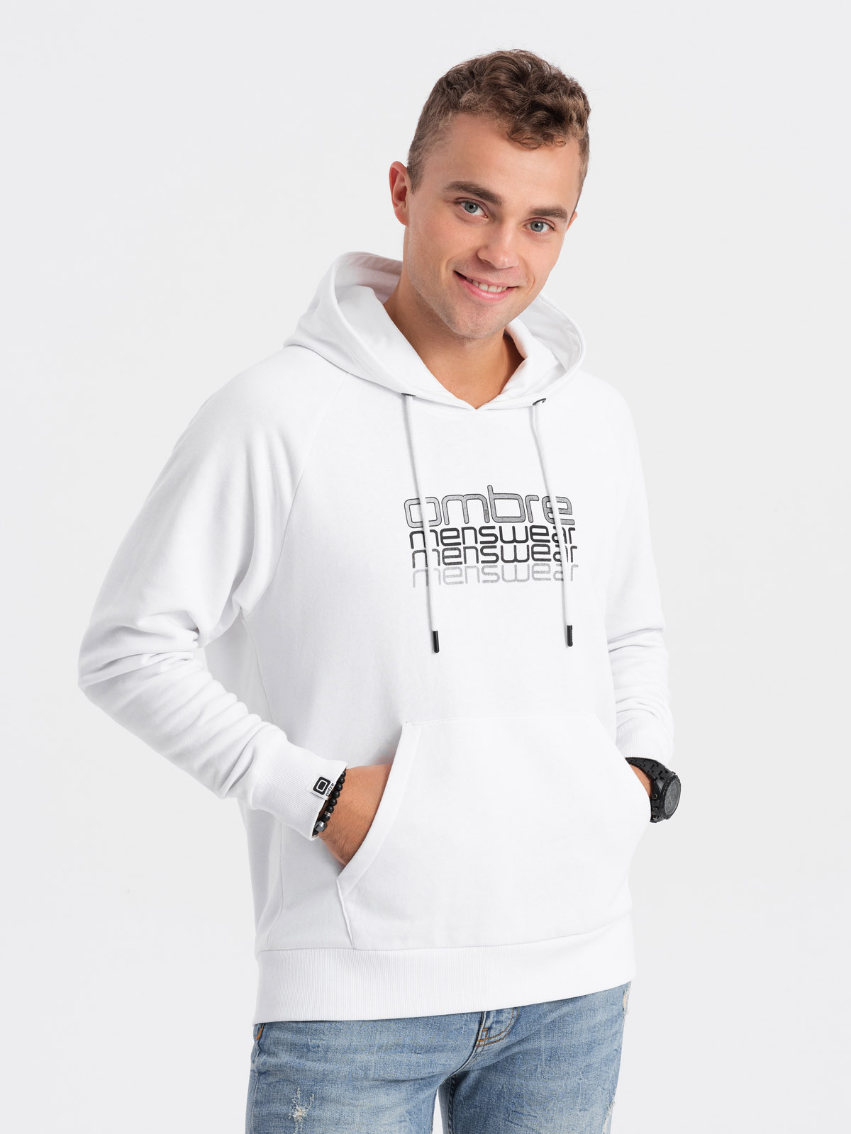 Ombre Clothing meeste kapuutsiga dressipluus taskuga - Image 1