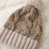 Naiste kootud talvemüts tutiga - Thumbnail Image 3