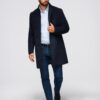 Ombre Clothing meeste poolpikk mantel püstkrae ja nööpidega - Thumbnail Image 21