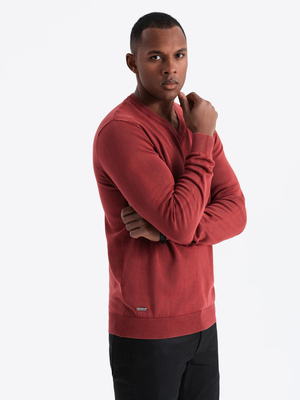Ombre Clothing V-kaelusega meeste puuvillane džempr - Image 11