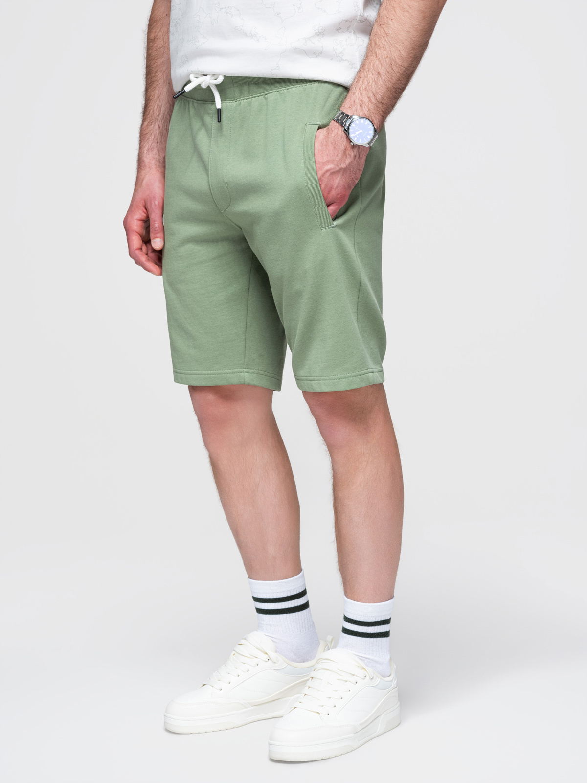 Ombre Clothing meeste kootud lühikesed püksid nööri ja taskutega - Image 15