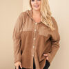 Plus Size naiste puuvillane nööpidega kapuutsiga pusa - Thumbnail Image 64