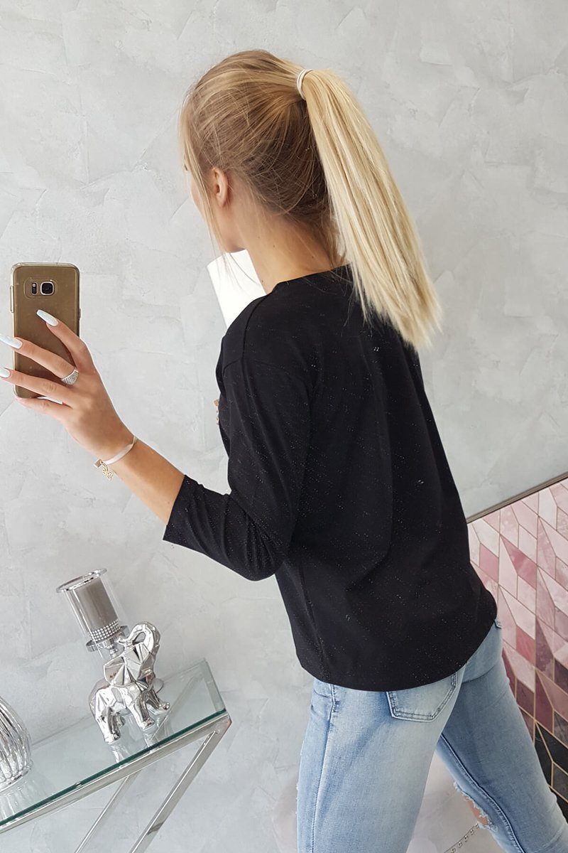 Kesi naiste pluus dekoratiivse graafikaga - Image 7